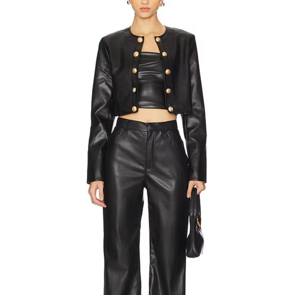 Lioness Amelie Cropped Jacket in Onyx Size small - Picture 4 of 4